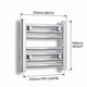 400mm High x 500mm Wide Heated Straight Towel Radiator Chrome - Elegant Radiators