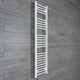 1400 x 400 White Dual Fuel Flat Heated Towel Rail - Elegant Radiators