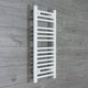 800 x 400 White Dual Fuel Flat Heated Towel Rail Radiator - Elegant Radiators