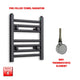 400x300mm Flat Black Pre Filled Electric Towel Rail HTR - Heated Towel Rail - view 9