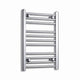 600x400mm Chrome Dual Fuel Flat Heated Towel Rail Radiator - Elegant Radiators