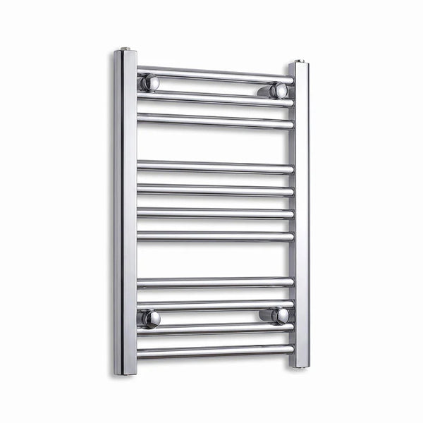 600x400mm Heated Flat & Curved Chrome Towel Rail