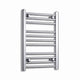 600x400mm Heated Flat & Curved Chrome Towel Rail