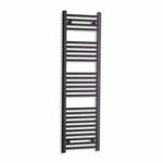 1400 mm High x 400 mm Wide Heated Towel Radiator Flat Black