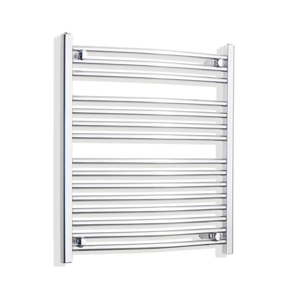 800mm High x 700mm Wide Heated Curved Towel Radiator Chrome
