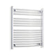 800mm High x 700mm Wide Heated Curved Towel Radiator Chrome