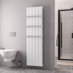 Faro Vertical Dry Element Aluminium Radiator Towel Hanger Mirror Polished