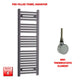1200x450mm Flat Black Pre Filled Electric Towel Rail