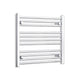 600 mm High x 600 mm Wide Heated Curved Towel Rail Chrome