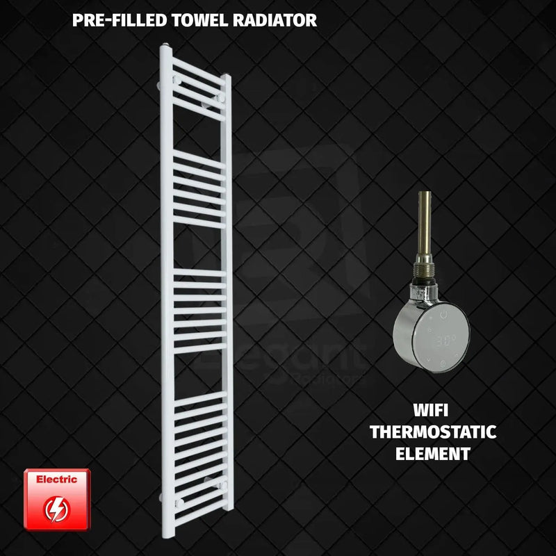 1600x350mm Pre-Filled Electric Heated Towel Rail White