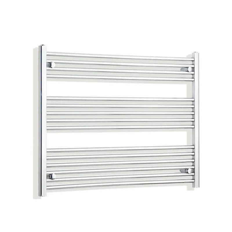 800mm High 1100mm Wide Flat Chrome Heated Towel Rail