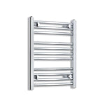 600x400mm Heated Flat & Curved Chrome Towel Rail