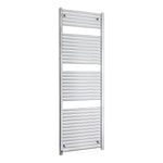 1744x500mm Straight Heated Towel Radiator Chrome 25mm Tubes