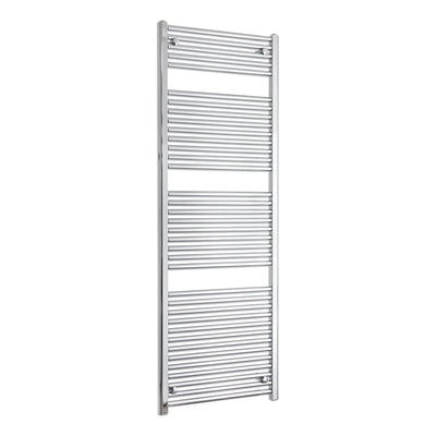 1744x500mm Straight Heated Towel Radiator Chrome 25mm Tubes