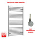 1000x600mm Chrome Electric Heated Towel Rail Bathroom Warmer