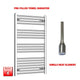 1000x600mm Chrome Electric Heated Towel Rail Bathroom Warmer