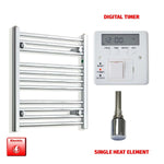 600x550mm Pre-Filled Electric Heated Towel Rail Chrome