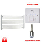 600x1300mm Pre-Filled Electric Heated Towel Radiator Straight Chrome