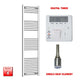 1600x500mm Chrome Electric Towel Rail Pre Filled Bathroom Warmer