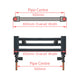 1600mm High x 600mm Wide Heated Flat Black Towel Radiator