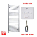 1000x500mm Chrome Electric Heated Towel Rail Pre-Filled