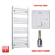 1000x450mm Pre-Filled Electric Heated Towel Rail Straight or Curved Chrome