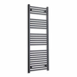1400 mm High x 450 mm Wide Heated Towel Radiator Flat Black