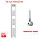 1800x250mm Pre Filled Electric Towel Rail Straight Chrome