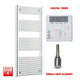 1600x550mm Electric Heated Towel Rail Straight Chrome