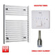 764x600mm Electric Towel Rail Pre Filled Straight Chrome