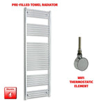 1856x400mm Electric Heated Towel Rail Pre-Filled Chrome