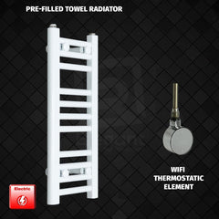 ER-Wifi Thermostatic / No Timer 600 mm High 300 mm Wide Pre-Filled Electric Heated Towel Rail White