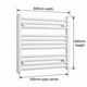 600 mm High x 600 mm Wide Heated Towel Rail Radiator Flat White - Elegant Radiators