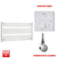 ER-Touch Thermostatic / Booster Timer 600 x 1000 Pre-Filled Electric Heated Towel Radiator Straight Chrome