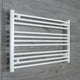 600 x 1100 White Dual Fuel Flat Heated Towel Rail Radiator - Elegant Radiators