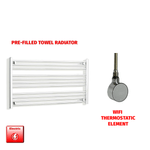 ER-Wifi Thermostatic / No Timer 600 x 1100 Pre-Filled Electric Heated Towel Radiator Straight Chrome