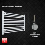 ER-Wifi Thermostatic / No Timer 600 x 1100 Pre-Filled Electric Heated Towel Rail White HTR