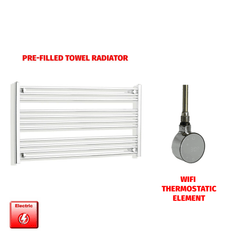 ER-Wifi Thermostatic / No Timer 600 x 1300 Pre-Filled Electric Heated Towel Radiator Straight Chrome