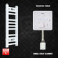 Single Heat / Booster Timer 600 x 200 Pre-Filled Electric Heated Towel Radiator White HTR