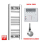 ER-Touch Thermostatic / Digital Timer 600 x 200 Pre-Filled Electric Heated Towel Rail Straight Chrome