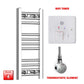 ER-Touch Thermostatic / Wifi Timer 600 x 200 Pre-Filled Electric Heated Towel Rail Straight Chrome