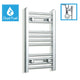 600 x 300 Chrome Dual Fuel Flat Heated Towel Rail Radiator