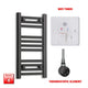 ER-Touch Thermostatic / Wifi Timer 600 x 300 Flat Black Pre-Filled Electric Heated Towel Rail HTR