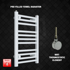 ER-Wifi Thermostatic / No Timer 600 x 350 Pre-Filled Electric Heated Towel Radiator White HTR