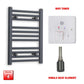 Single Heat / Wifi Timer 600 x 400 Flat Anthracite Pre-Filled Electric Heated Towel Rail