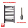 Single Heat / No Timer 600 x 400 Flat Black Pre-Filled Electric Heated Towel Radiator HTR