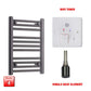 Single Heat / Wifi Timer 600 x 400 Flat Black Pre-Filled Electric Heated Towel Radiator HTR