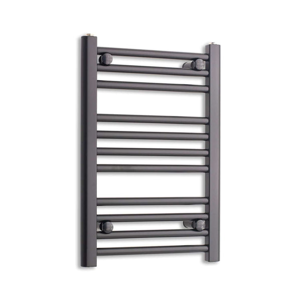 Without Valves 600 x 450 Heated Towel Rail Radiator Flat Black