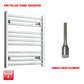 Flat / Single Heat / No Timer 600 x 500 Pre-Filled Electric Towel Rail Flat / Curved Chrome