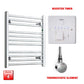 Flat / ER-Touch Thermostatic / Booster Timer 600 x 500 Pre-Filled Electric Towel Rail Flat / Curved Chrome